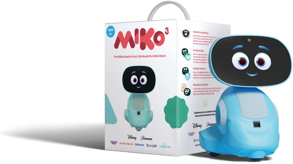 Miko 3: AI-Powered Smart Robot for Kids | STEAM Learning & Educational Robot | Interactive Robot with Learning apps & Unlimited Games | Birthday Gift for Girls & Boys Aged 5-12| Blue