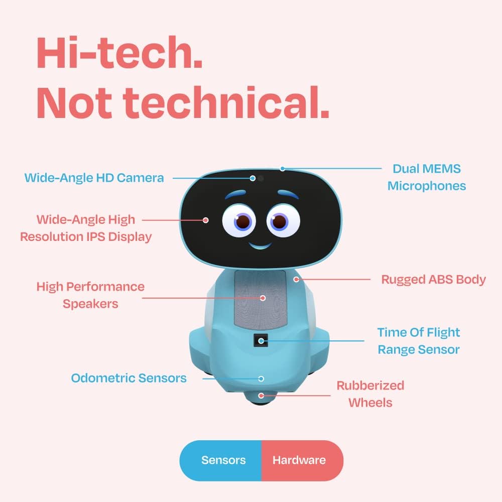 Miko 3: AI-Powered Smart Robot for Kids | STEAM Learning & Educational Robot | Interactive Robot with Learning apps & Unlimited Games | Birthday Gift for Girls & Boys Aged 5-12| Blue