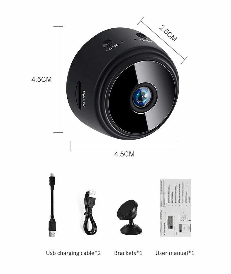 Mini Wireless Hidden Camera WiFi IP Home Security DVR Night Vision HD