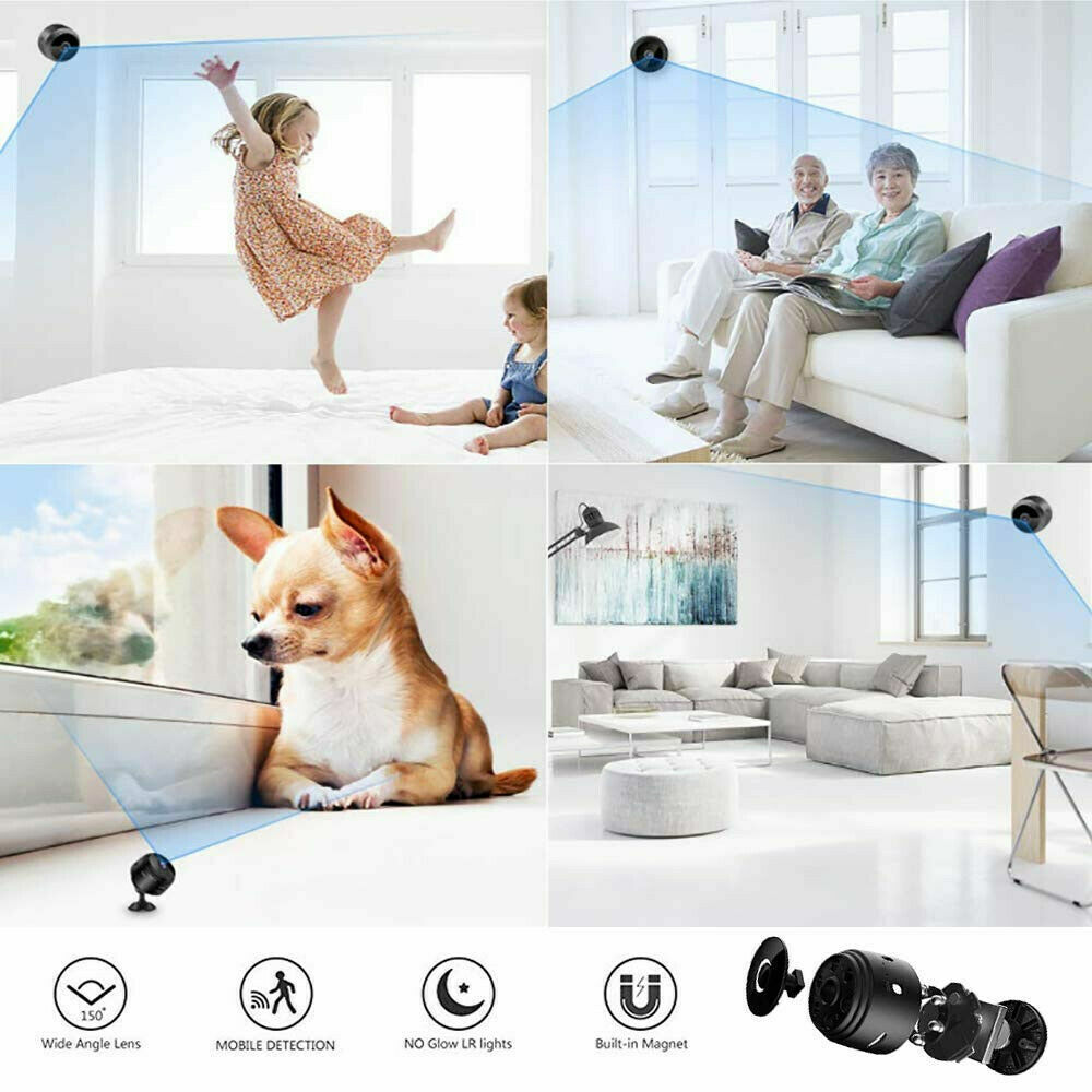 Mini Wireless Hidden Camera WiFi IP Home Security DVR Night Vision HD