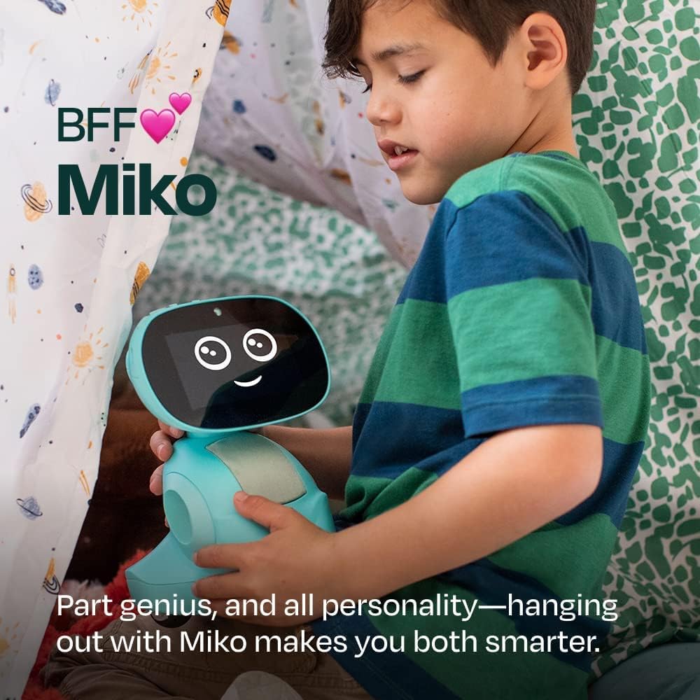 Miko 3: AI-Powered Smart Robot for Kids | STEAM Learning & Educational Robot | Interactive Robot with Learning apps & Unlimited Games | Birthday Gift for Girls & Boys Aged 5-12| Blue