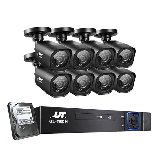 UL-tech CCTV Camera Home Security System 8CH DVR 1080P 1TB Hard Drive