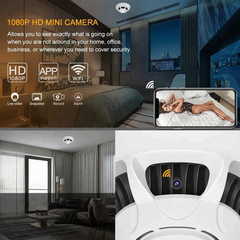 Smoke Alarm Design Camera Wifi Camera Ceiling Camere Home Security